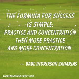 Formula for success...