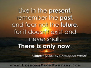 Eldest by Christopher Paolini. If only I could take this advice.