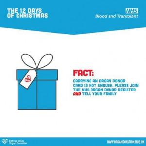 ... organ donation but it is vital you tell them, that if you can, you
