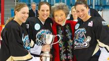 Former governor-general Adrienne Clarkson awards the Clarkson Cup to ...