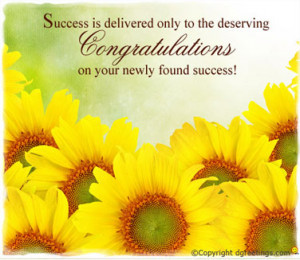 Congratulations Wishes on Success