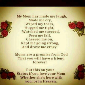 For my mom in Heaven, I miss you.