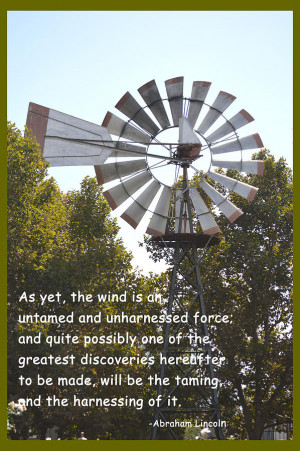 Windmill With Lincoln Quote Digital Art