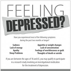 depression depression is characterized by a combination of symptoms ...