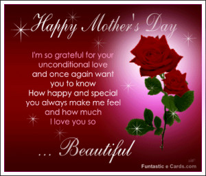 Unconditional love for mom with beautiful greetings on mothers day