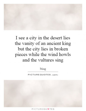 city in the desert lies the vanity of an ancient king but the city ...
