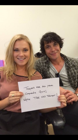 Eliza Taylor and Bob Morley From the 100