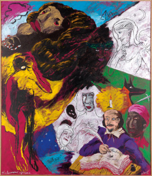 Robert Colescott, Shakespeare's Africans, acrylic and gel medium on ...