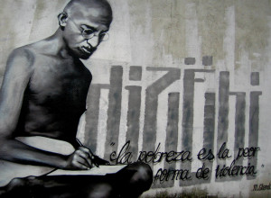 mohamed gandhi street art1 Mahatma Gandhi