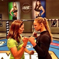 ronda rousey Strain down Julie Foudy at the TUF gym | MMA WMMA More