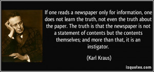 not learn the truth, not even the truth about the paper. The truth ...