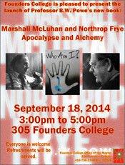 to Book Launch: B.W. Powe’s Marshall McLuhan & Northrop Frye ...