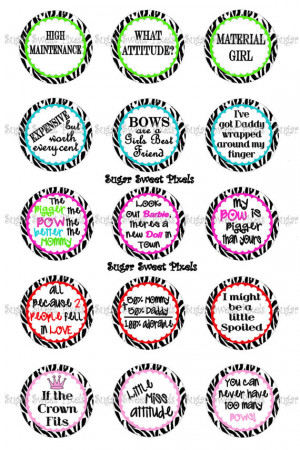 INSTANT DOWNLOAD Cute Zebra Sayings 1inch Circle Bottlecap Images 4x6 ...