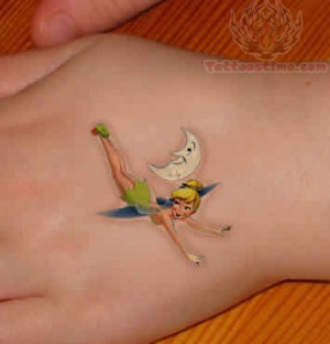 Small Tinkerbell Tattoo On Hand