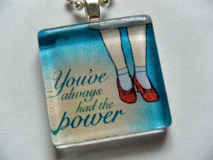 Ruby Red Slippers Wizard of Oz Dorothy Glinda Quote Recycled Material ...