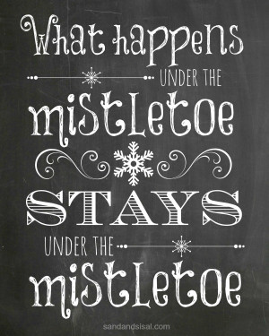 To print this free Mistletoe Chalkboard Printable, click this link ...