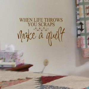 Make A Quilt - craft saying vinyl wall decal lettering