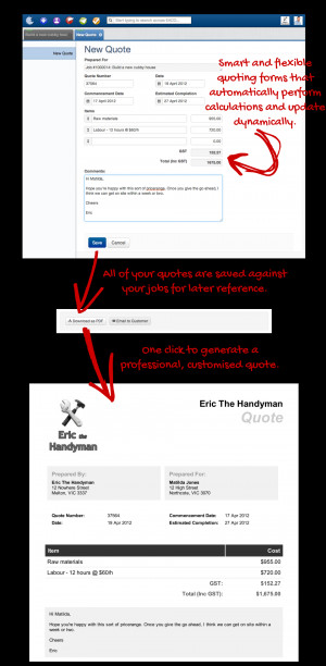 Produce professional quotes.