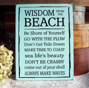 Sayings from the Beach Wooden Sign Cottage Wall Decor Summer Coastal ...