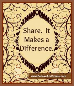 Share whatever you've been given. Even small acts of generosity make a ...