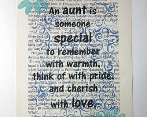Aunt Quote Print Book Page
