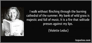 Violette Leduc Quote