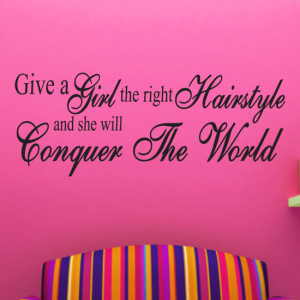 home wall art stickers girls girls hairstyles fantastic advert for ...