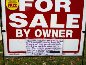 Reason for sale; Can't stand the neighbors, sick of raking leafs [sic ...