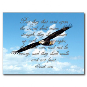 Wings as Eagles, Isaiah 40:31 Christian Bible Postcard