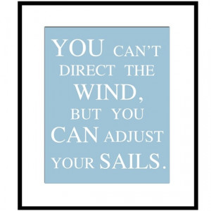 You can't direct the wind, but you can adjust the sails.
