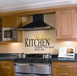 Custom Kitchen Quote Vinyl Wall Lettering Decor Sticky