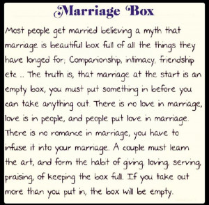 ... Box, Relationship, Couples, Husband, Wife, Quote, Wise Sayings