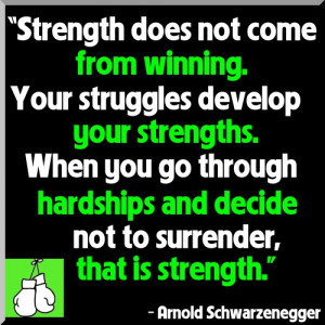 Strength does not come from winning. Your struggle develop your ...