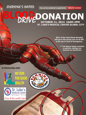 ... donation drive on October 11, 2014 at St. Luke’s Medical Center