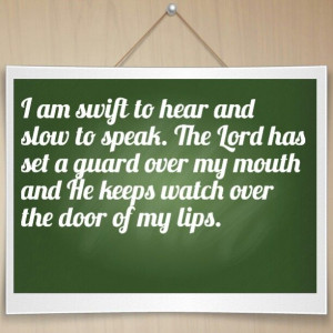 30 Days to Taming Your Tongue--The Hasty Tongue--Affirmation