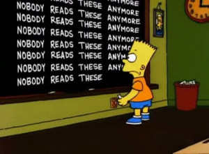 Bart Simpson Chalkboard Writings Part 1