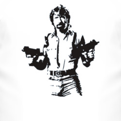 Chuck Norris t-shirt retro action movie star with uzi's martial arts ...