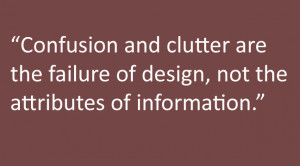 Confusion And Clutter Are The Failure Of Design