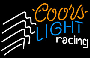 Coors Light Beer Glass Neon