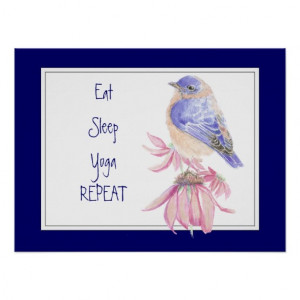 Motivational Sport Quote Bluebird Bird Garden Poster