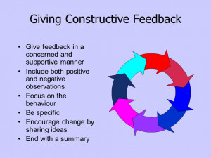 how to give effective and constructive feedback