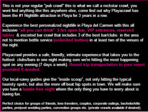 ... Playa Del Carmen nightclubs? Going on a bar crawl with Playa Crawl