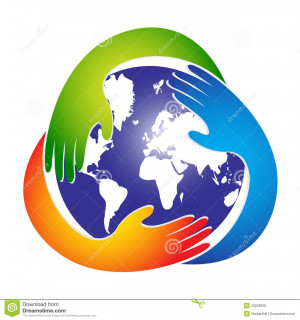 Illustration of save the planet design isolated on white background.