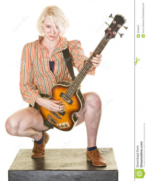 Cartoon Guitar Player With