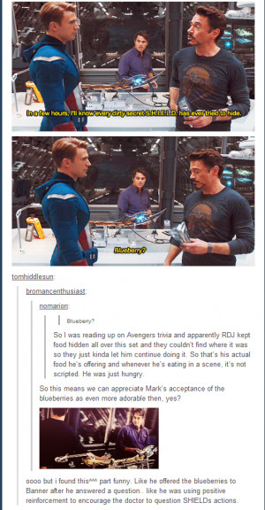 Robert Downey Jr. On The Set Of Avengers Eating His Blueberries