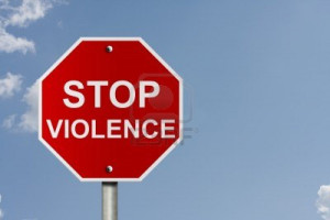 Stop Violence Sign Stoppgewalt