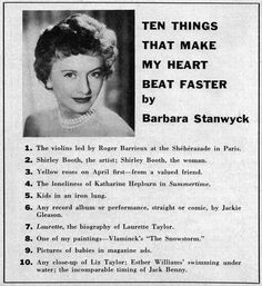 ... barbara stanwyck quotes housekeeping magazines 1956 my heart
