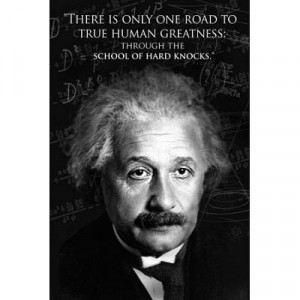 Albert Einstein - Human Greatness Quote Poster - 24x36