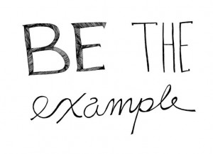 Be the Example 8x10 Typography Inspirational Quote Print