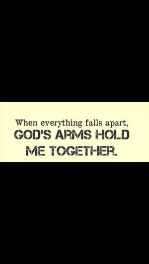 When everything falls apart...
